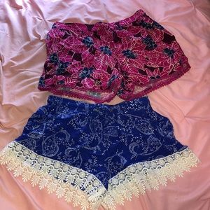 THREE flowy lace shorts for the price of ONE